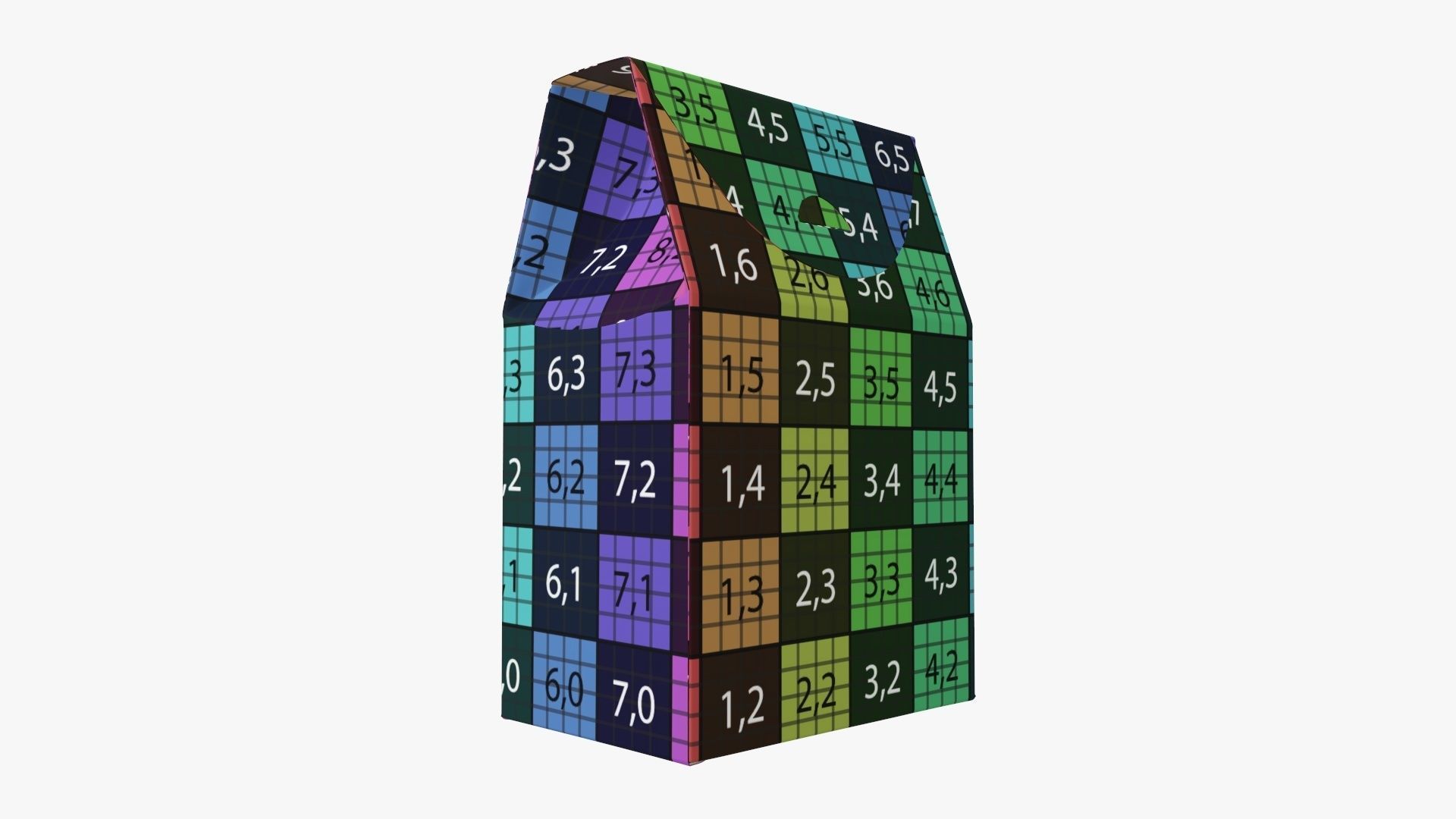 Cookie box regular cardboard 3D model_12