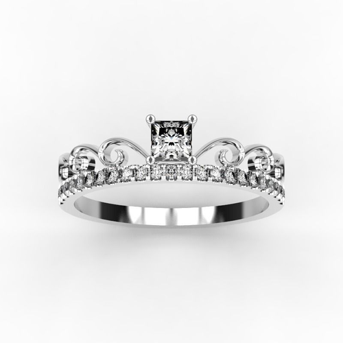 Engagement crown ring