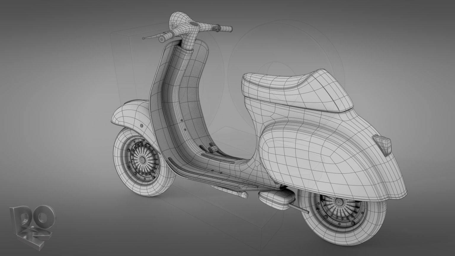 Vespa 50 3D model_7