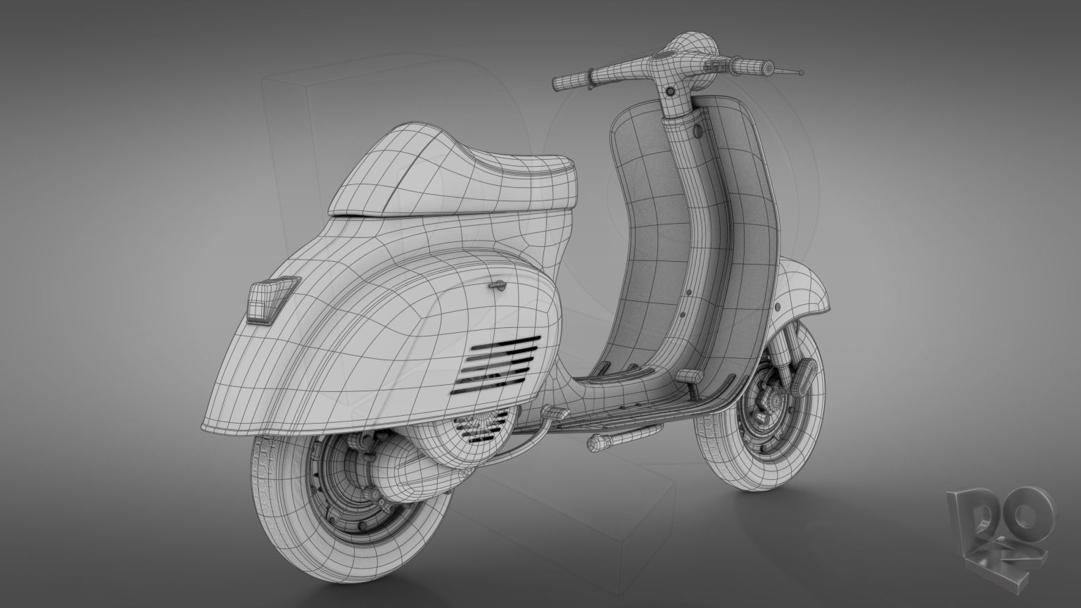 Vespa 50 3D model_3