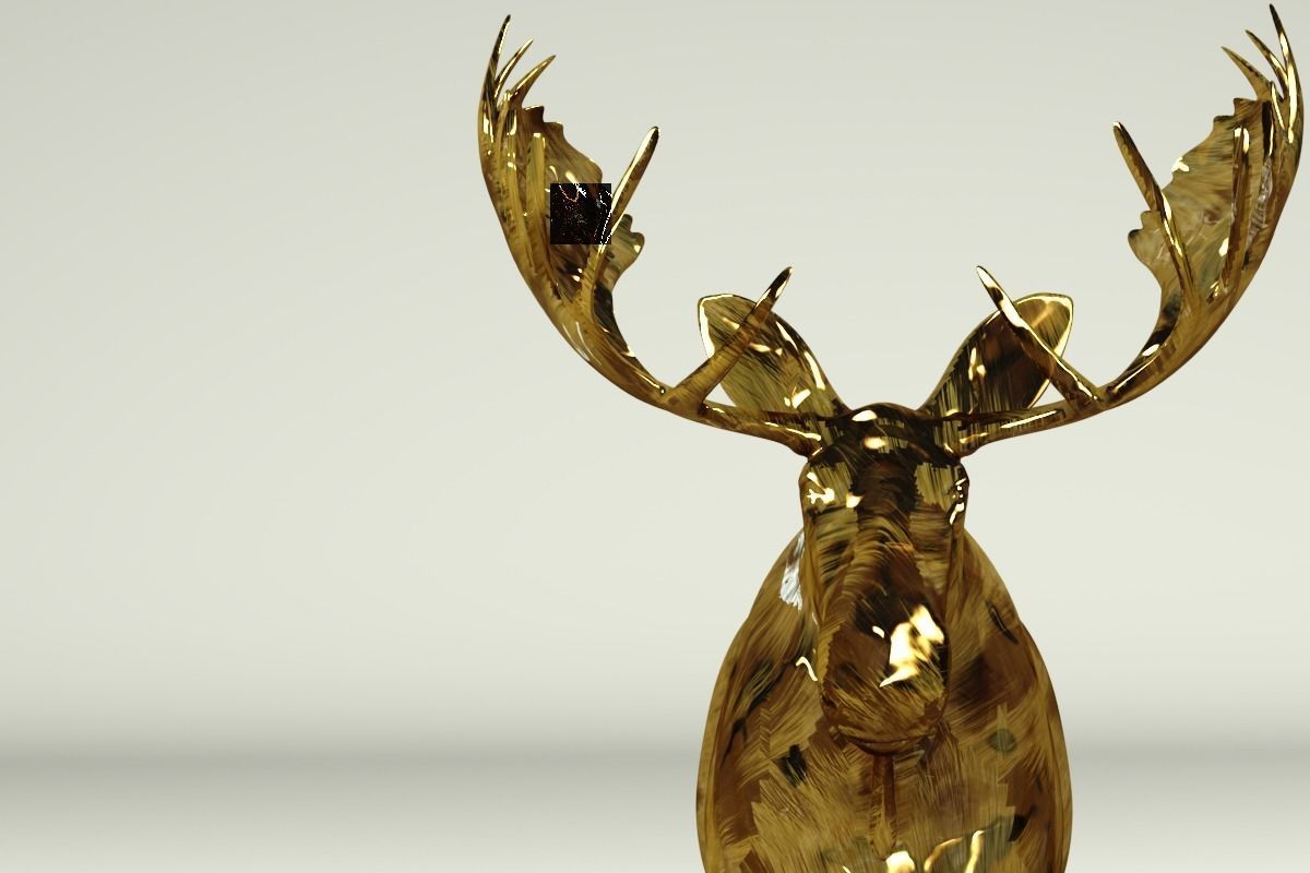 Deer-Elk Sculpture 3D model_3