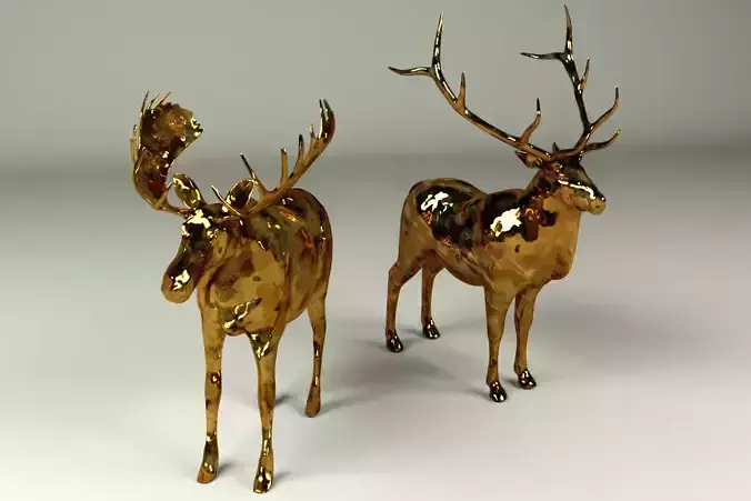 Deer-Elk Sculpture