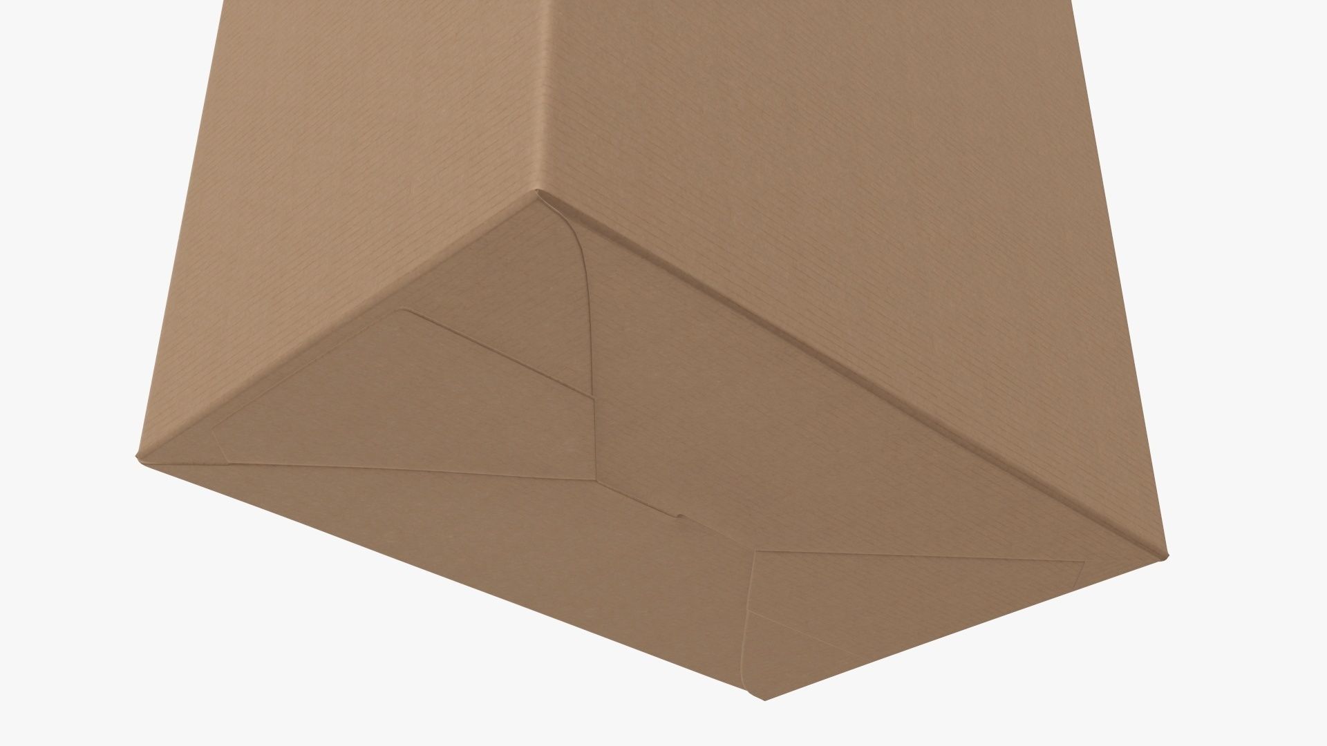 Cookie box regular cardboard brown 3D model_4