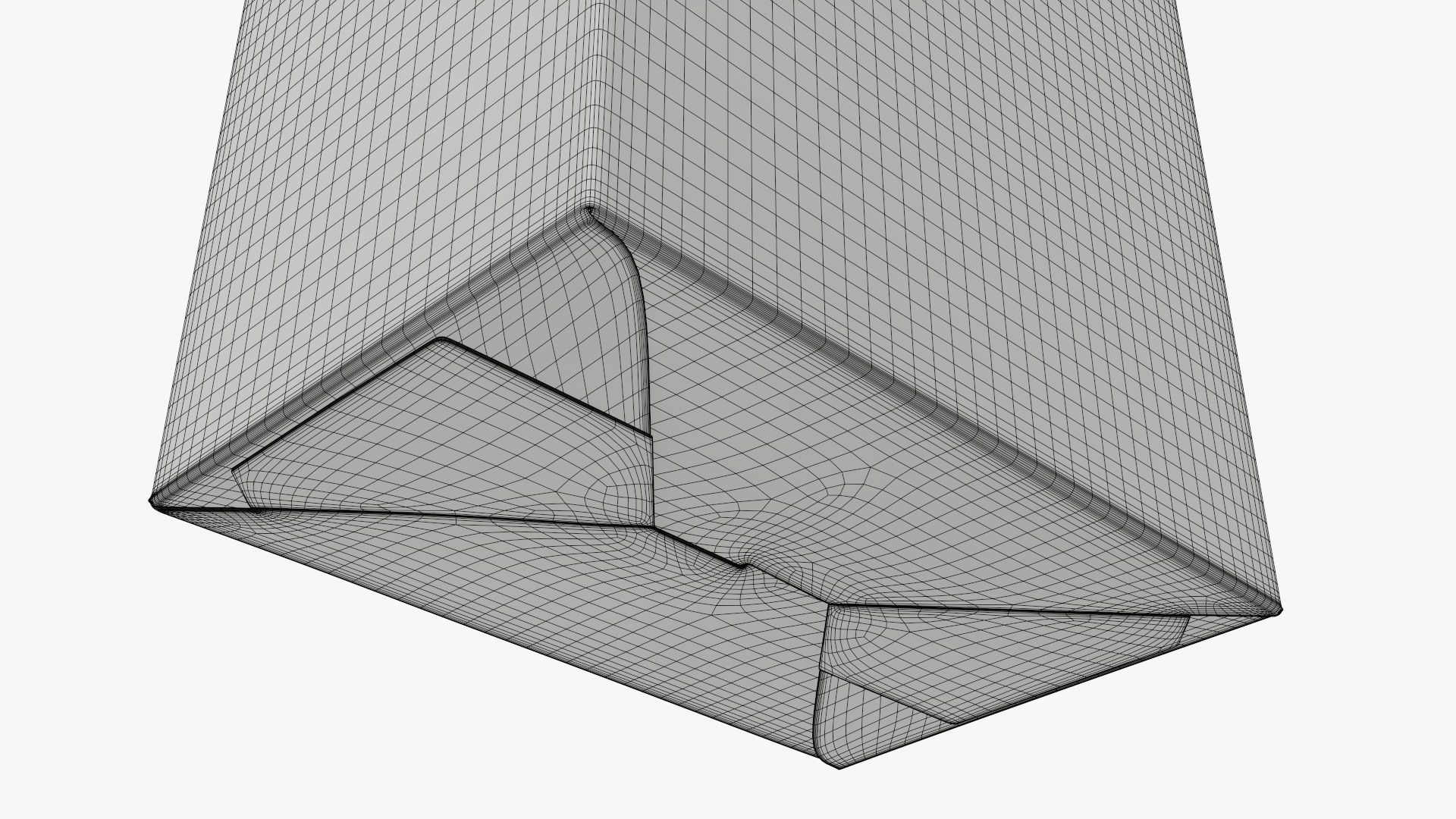 Cookie box regular cardboard brown 3D model_9