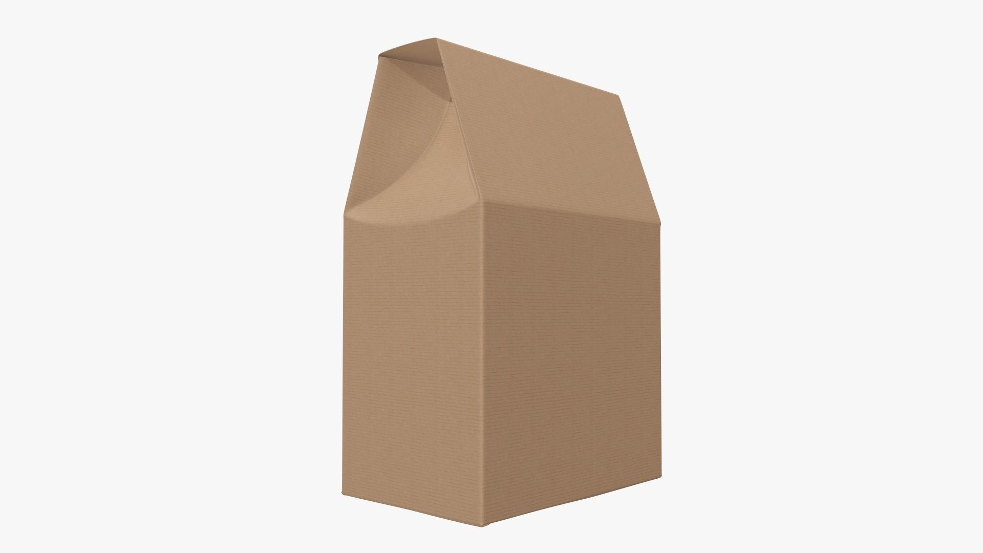 Cookie box regular cardboard brown 3D model_2