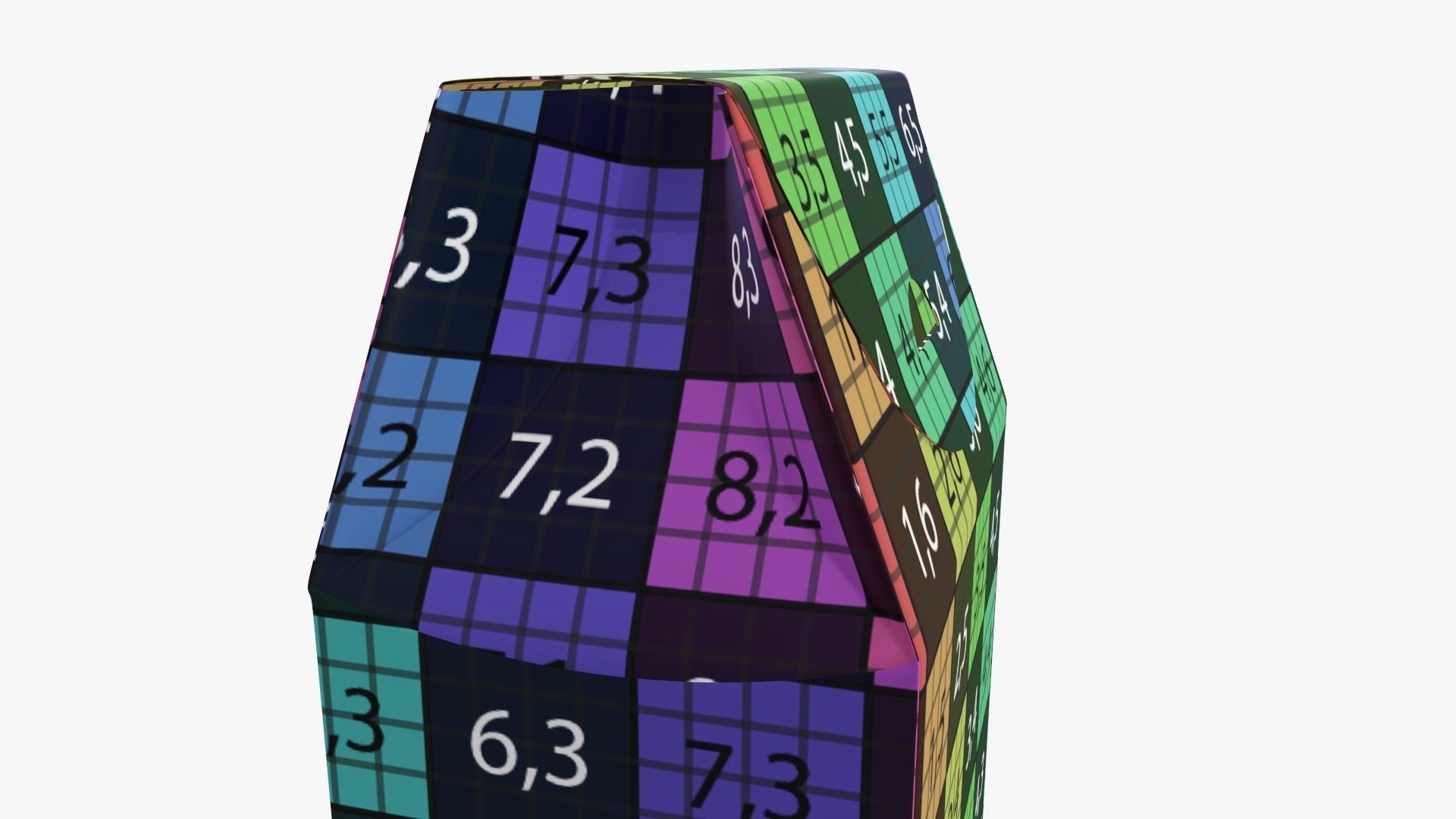 Cookie box regular cardboard brown 3D model_13