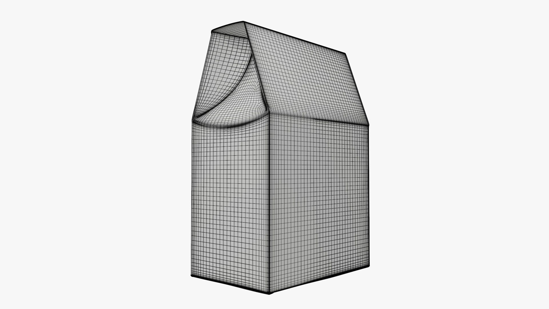 Cookie box regular cardboard brown 3D model_7