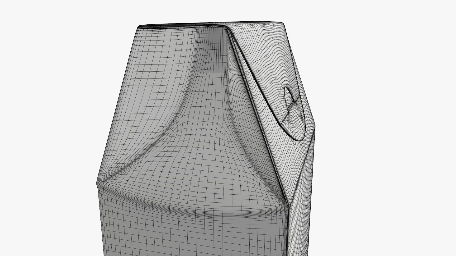 Cookie box regular cardboard brown 3D model_8