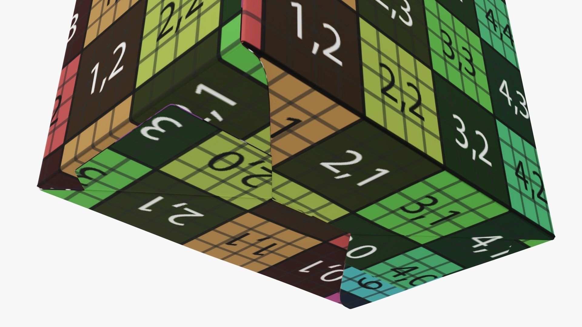 Cookie box tall cardboard  3D model_14