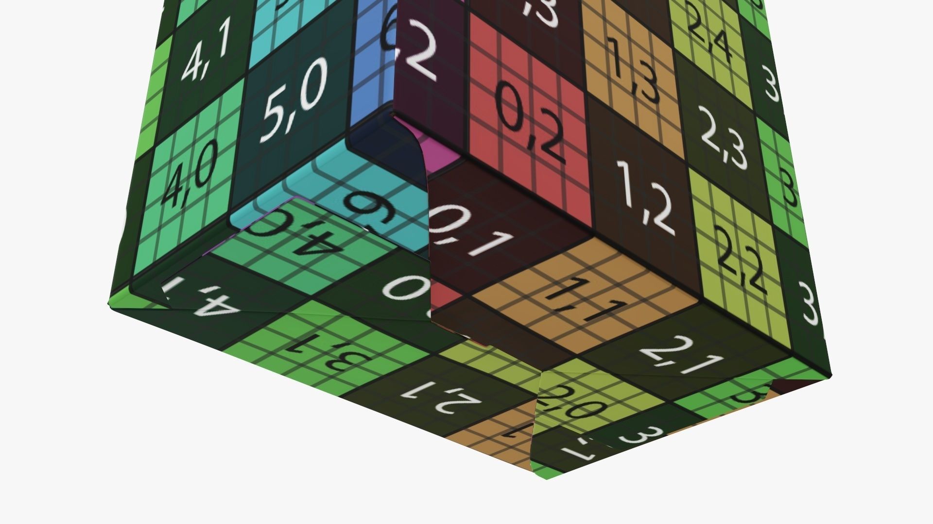 Cookie box tall cardboard brown 3D model_14