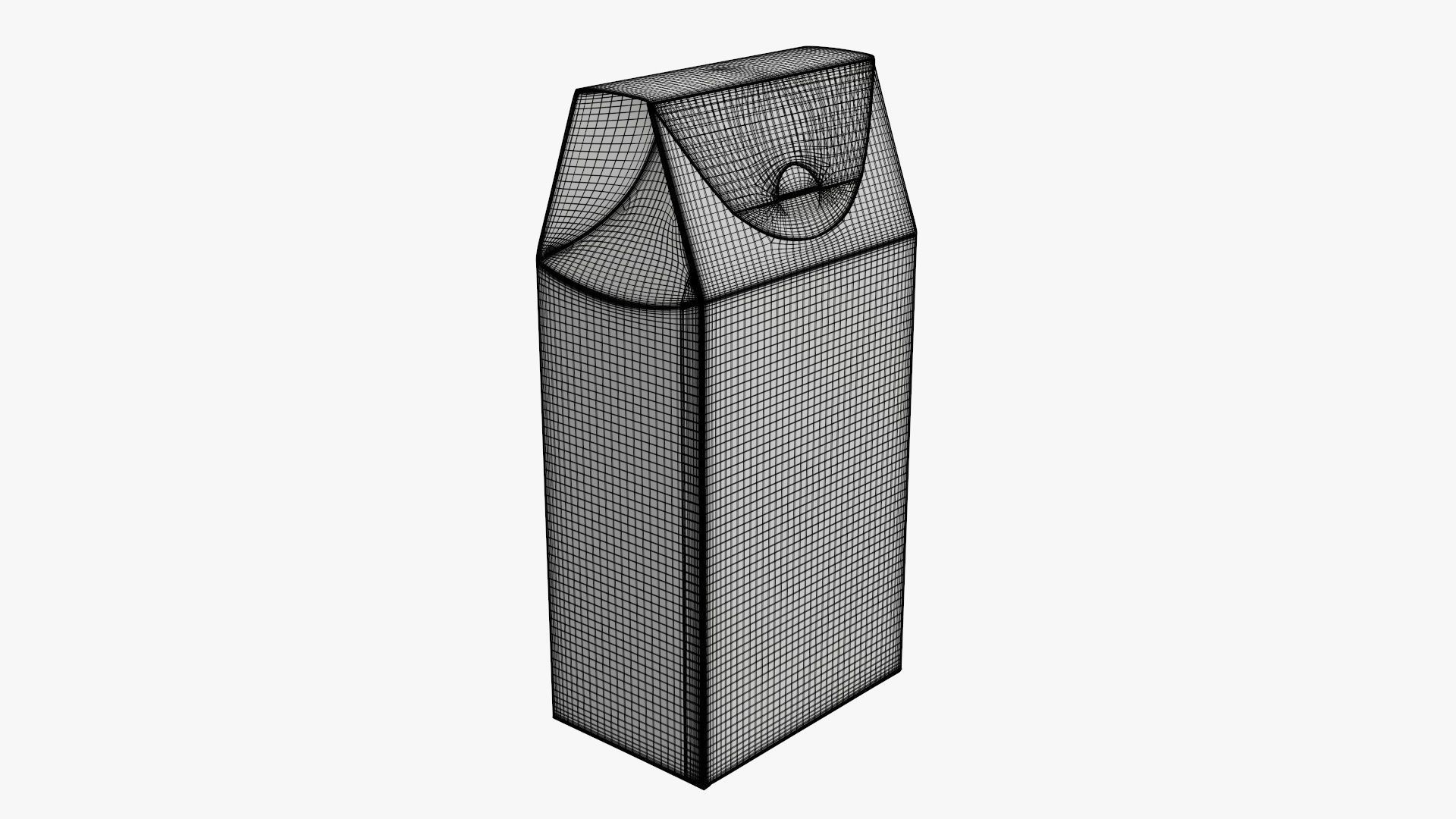 Cookie box tall cardboard brown 3D model_5