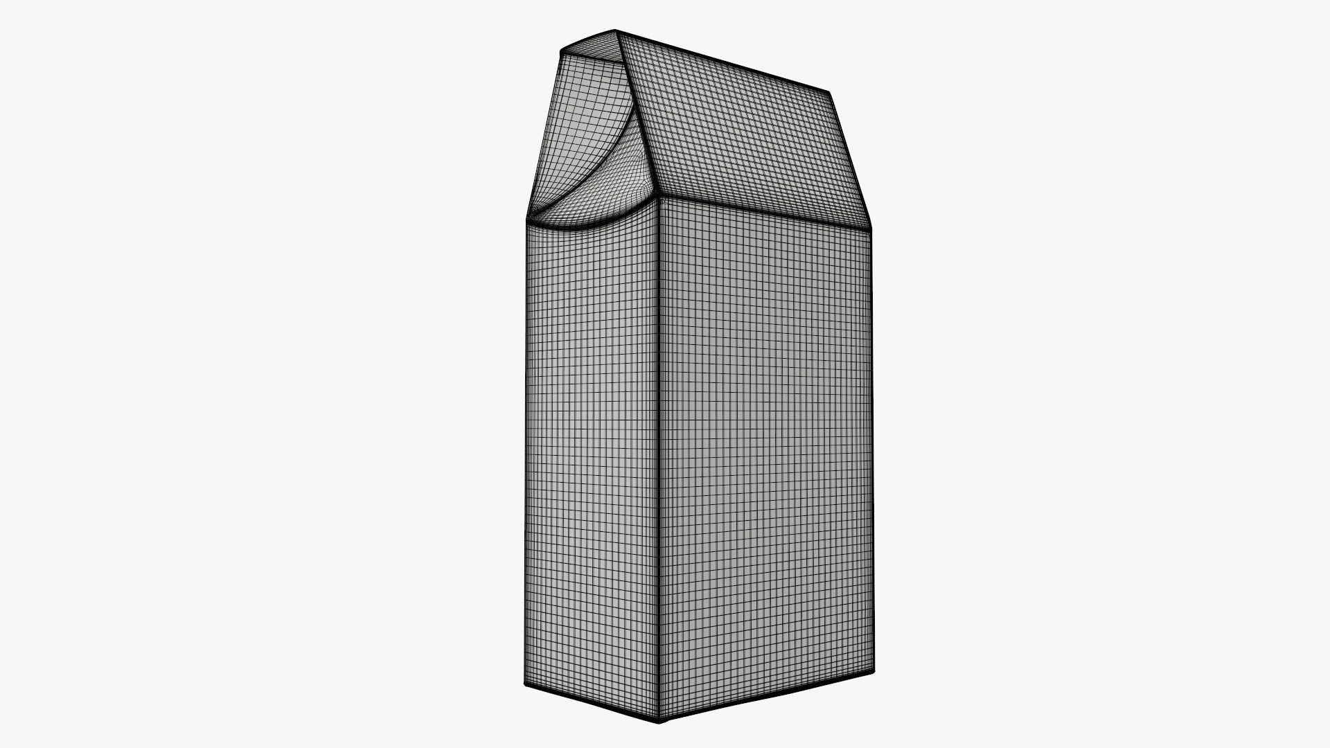 Cookie box tall cardboard brown 3D model_7