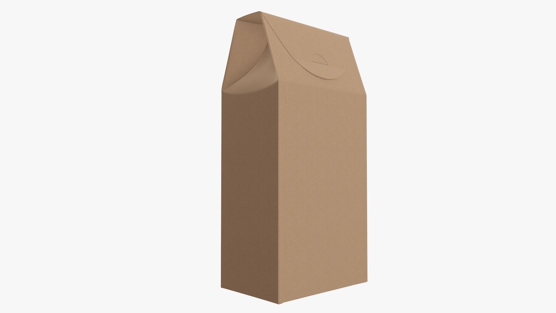 Cookie box tall cardboard brown 3D model_1