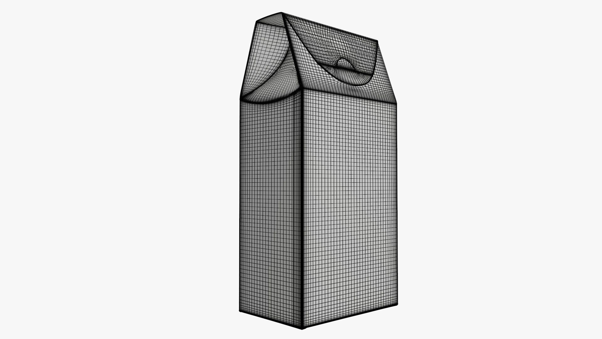 Cookie box tall cardboard brown 3D model_6