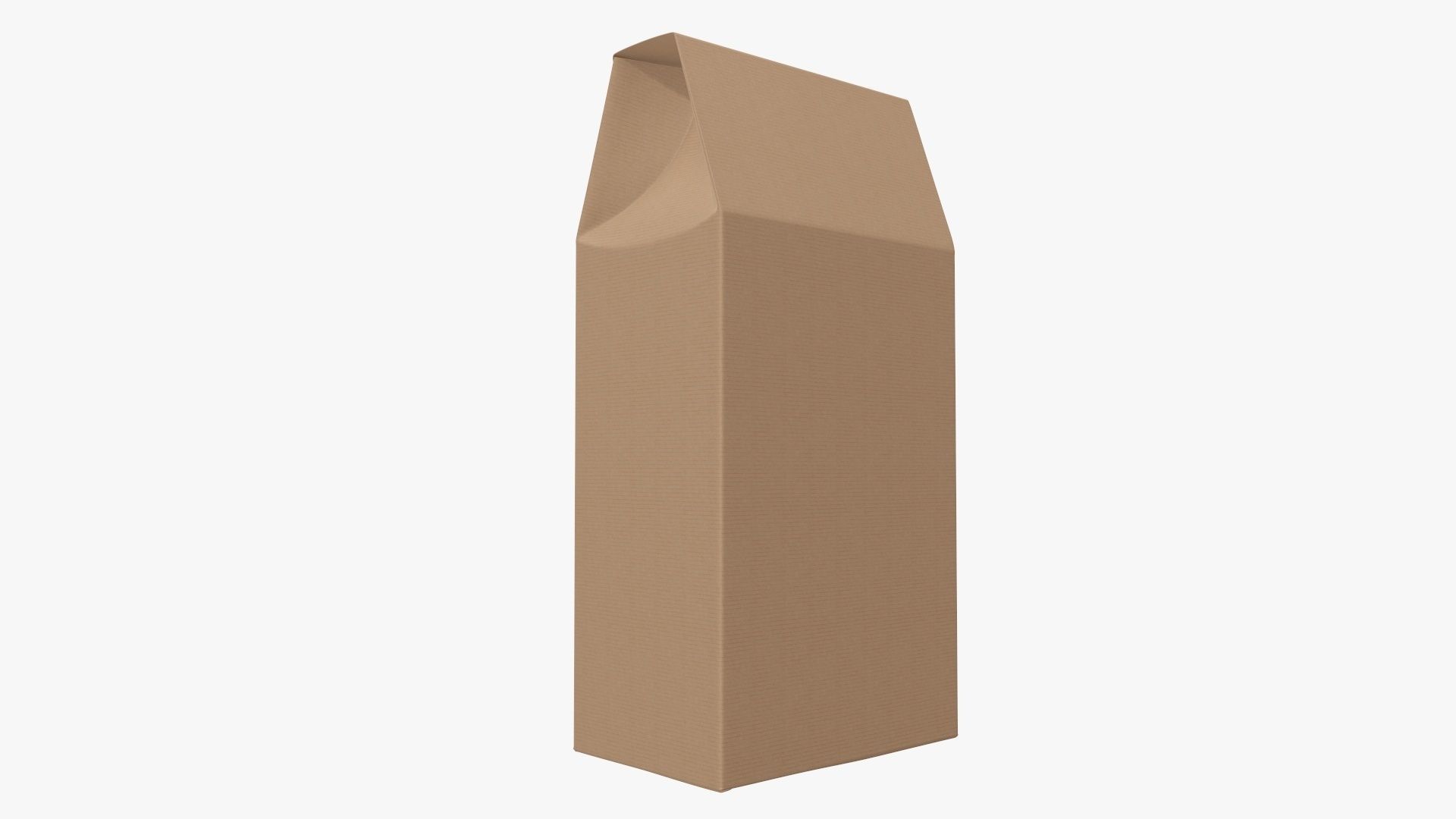 Cookie box tall cardboard brown 3D model_2