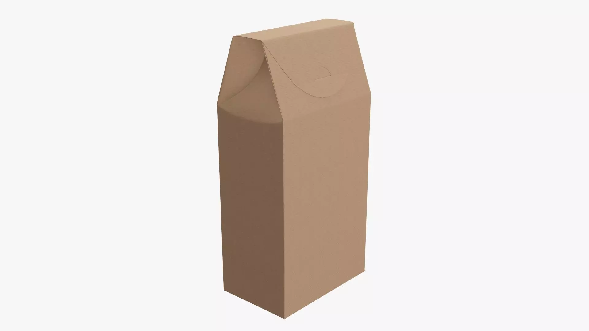 Cookie box tall cardboard brown 3D model_0