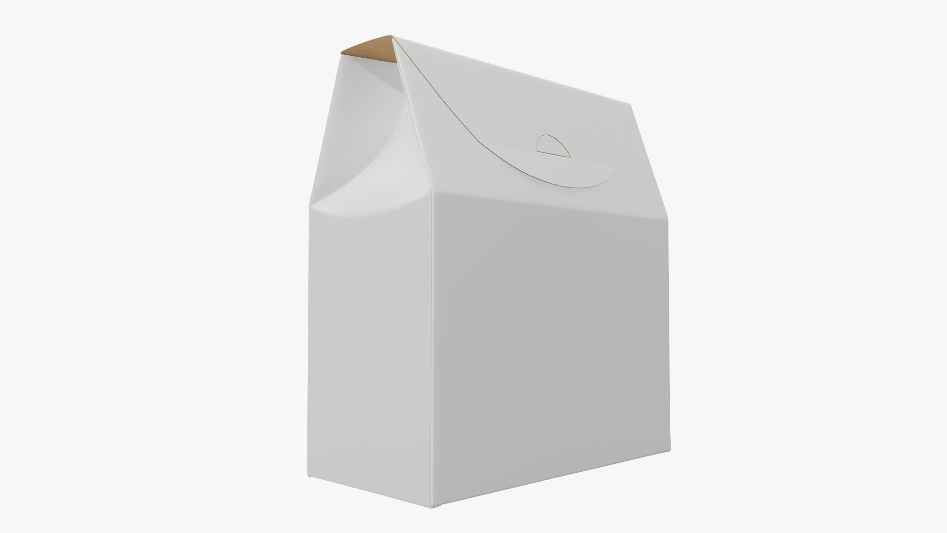 Cookie box wide cardboard 3D model_2