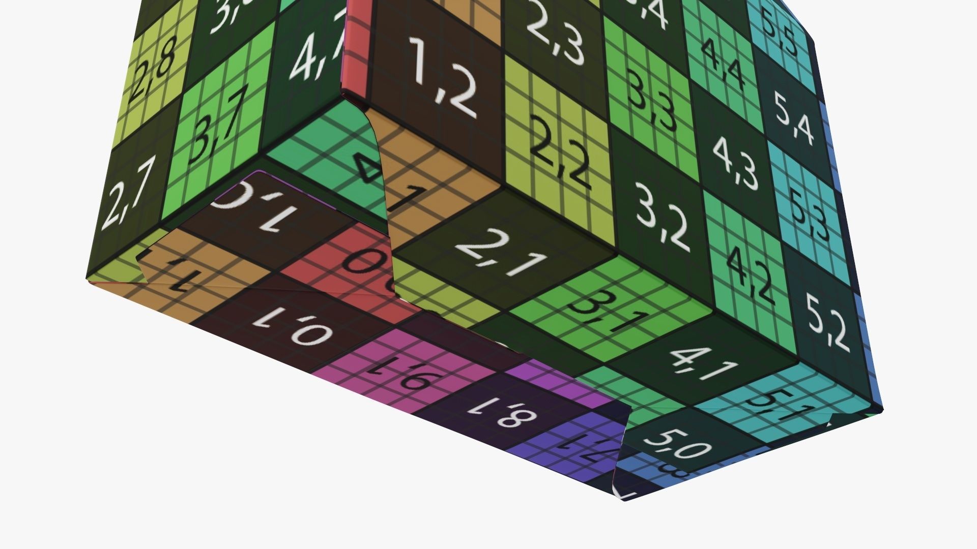 Cookie box wide cardboard 3D model_14