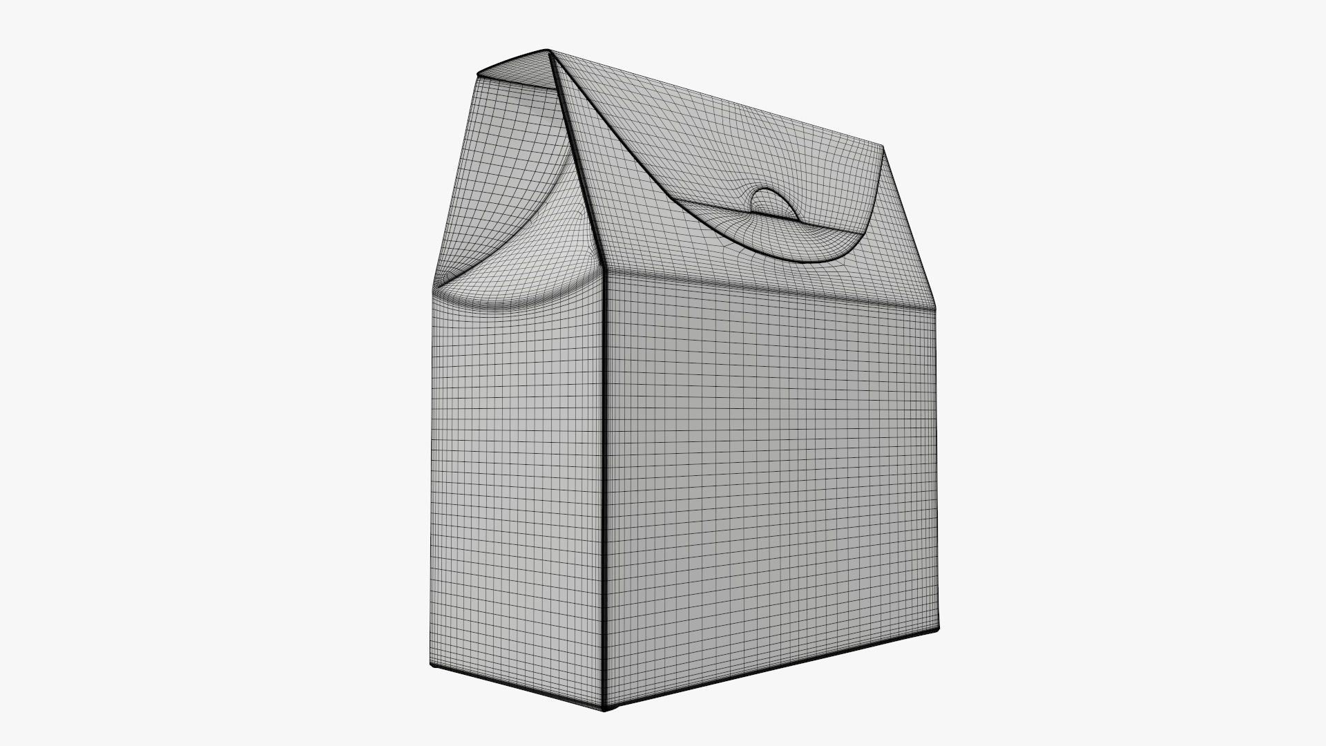 Cookie box wide cardboard 3D model_7