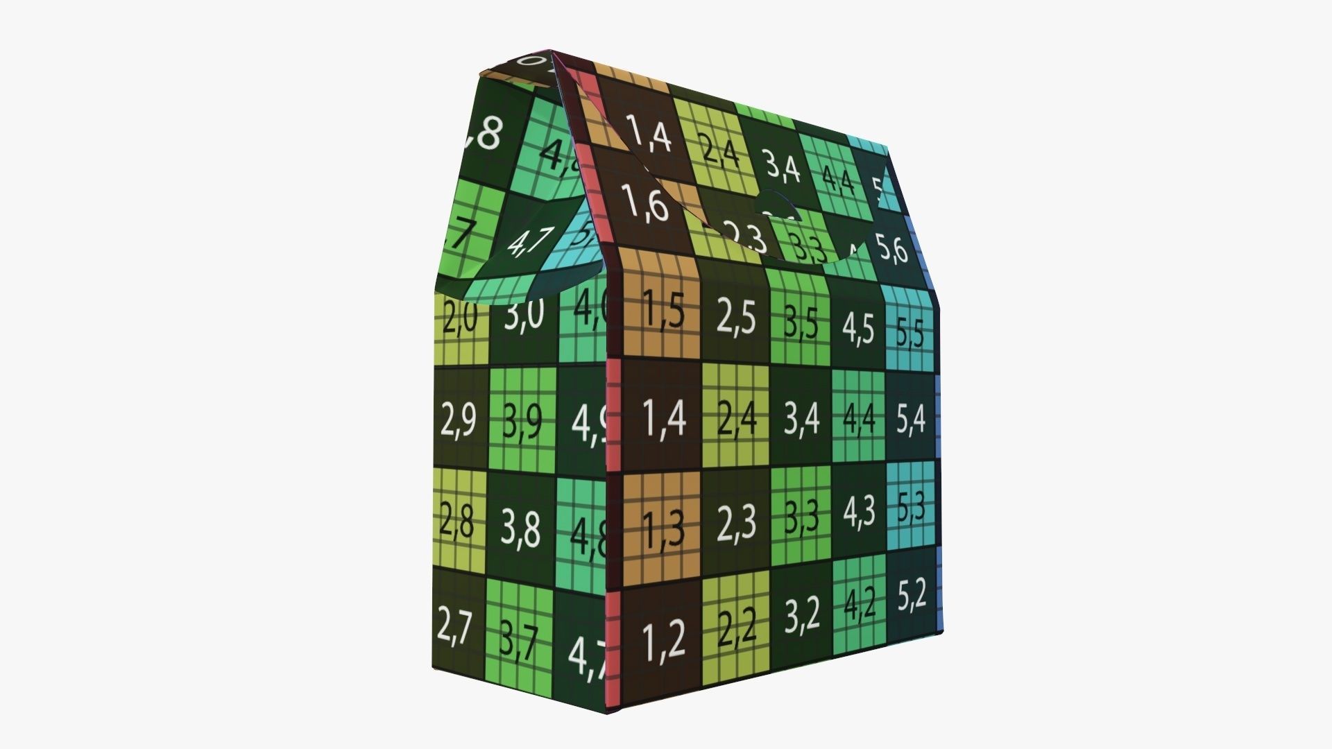 Cookie box wide cardboard 3D model_12