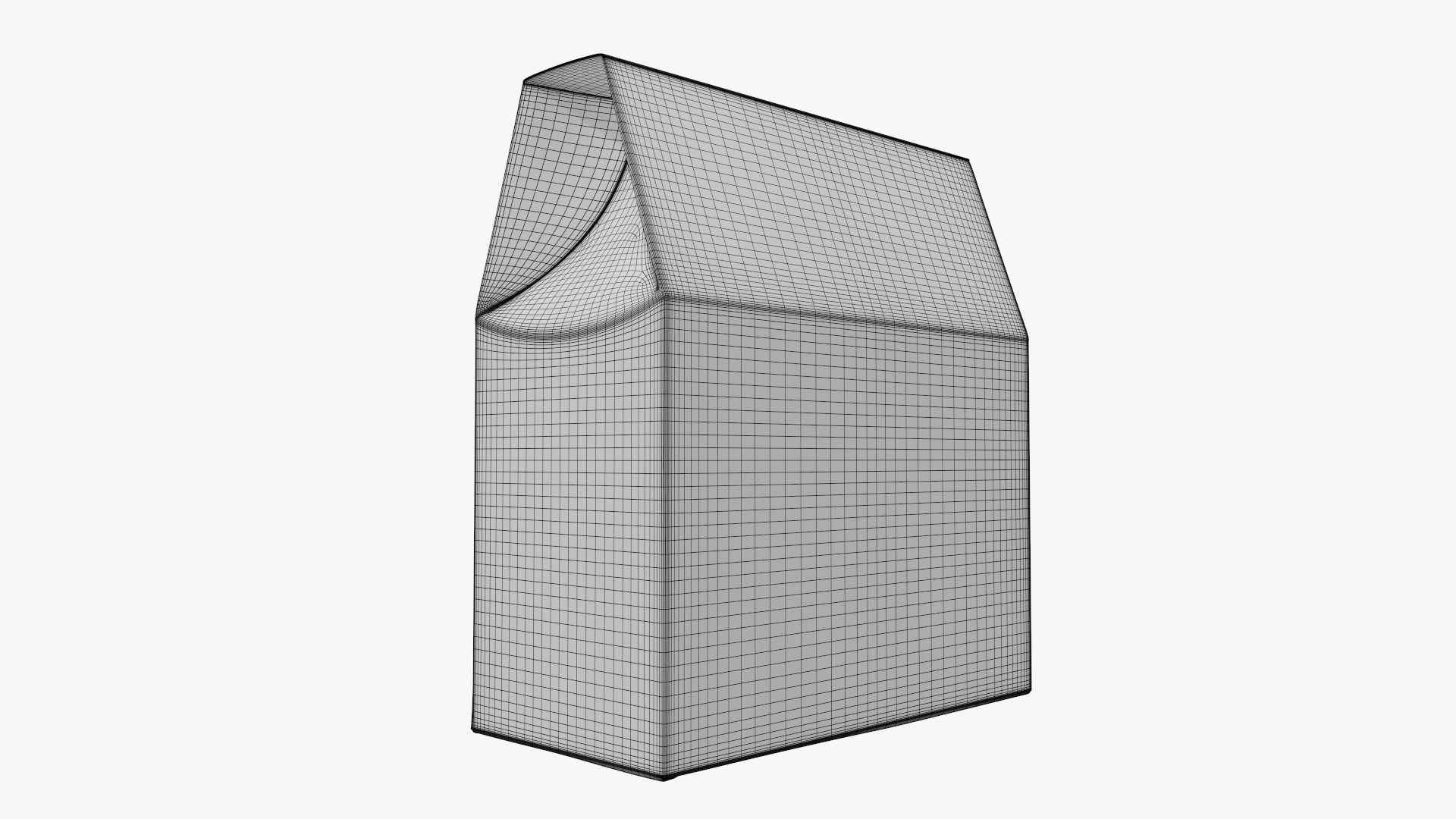 Cookie box wide cardboard brown 3D model_7