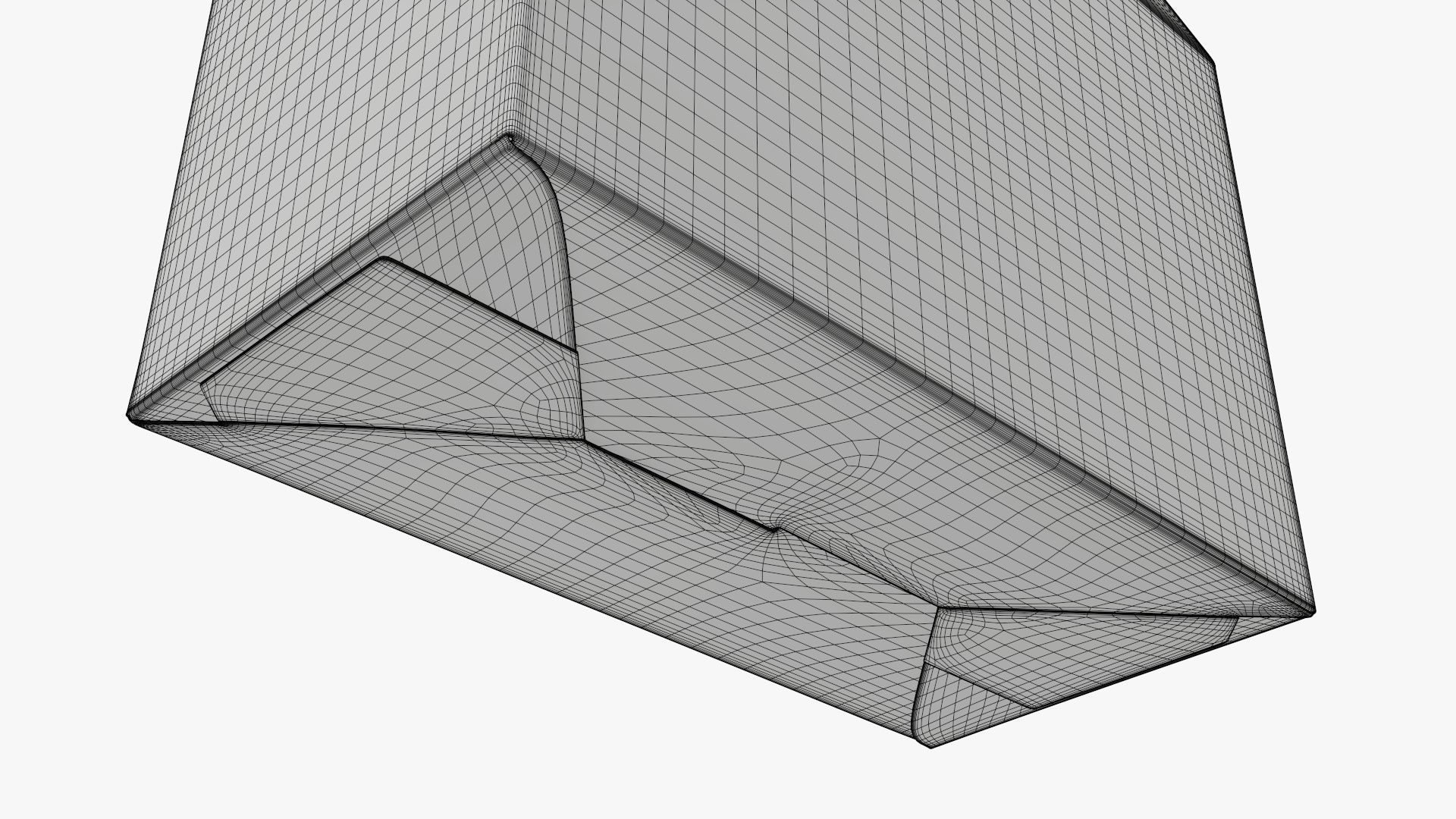 Cookie box wide cardboard brown 3D model_9