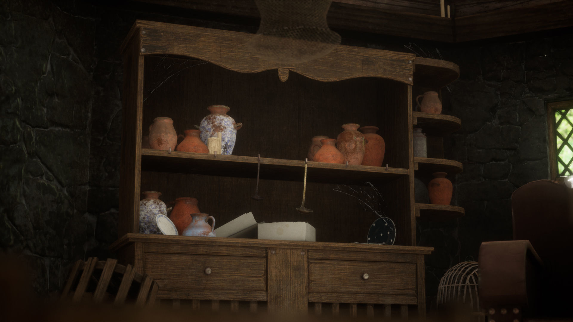 Hagrids Hut medieval prop pack Low-poly 3D model_5