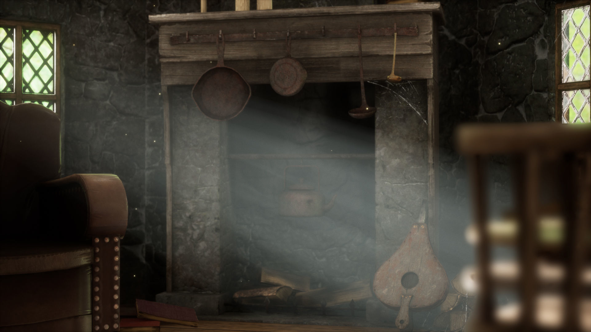 Hagrids Hut medieval prop pack Low-poly 3D model_6