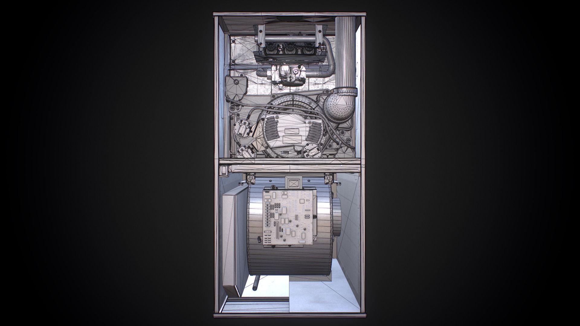 Carrier and Bryant Gas Furnace Low-poly 3D model_12