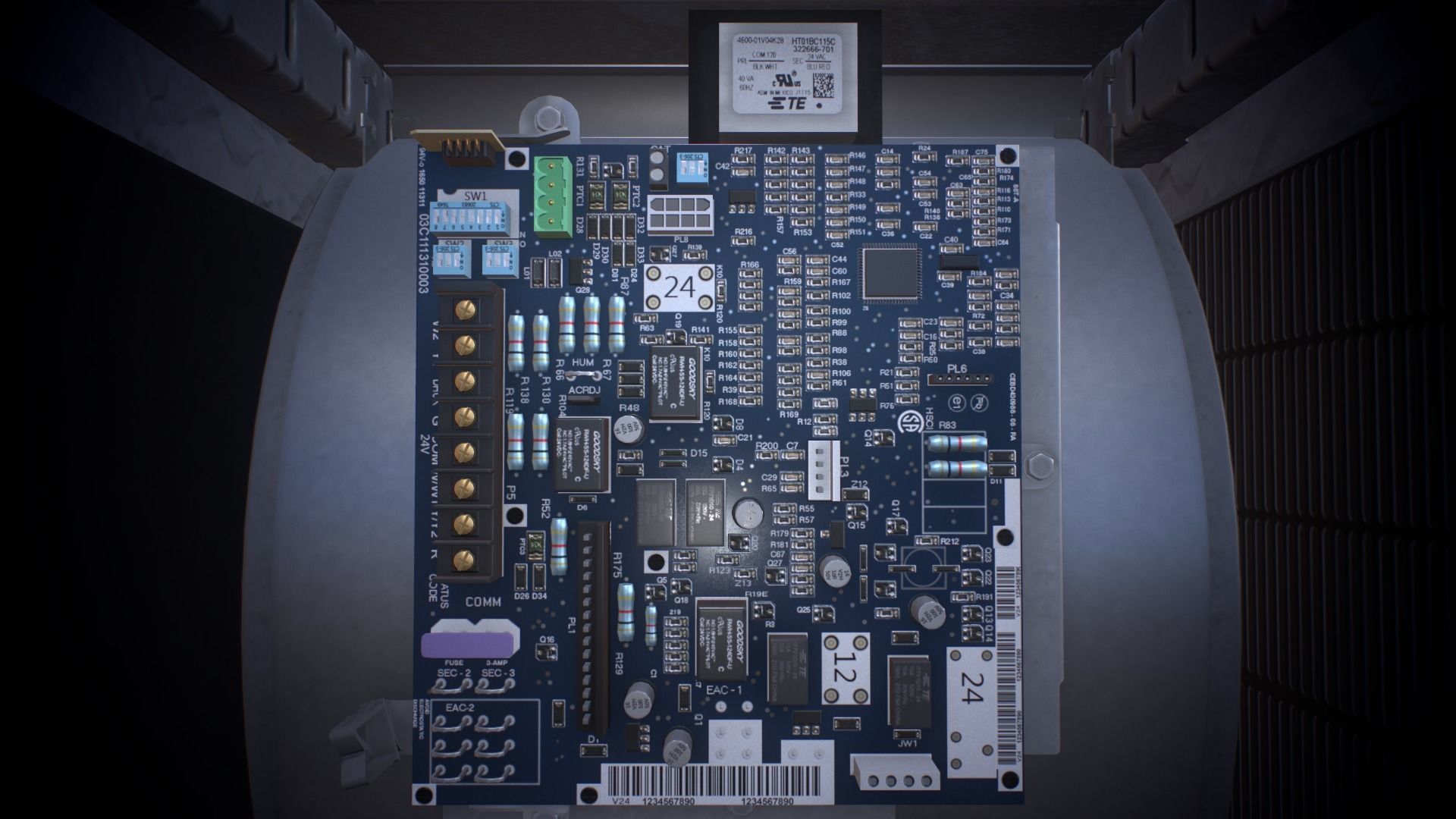Carrier and Bryant Gas Furnace Low-poly 3D model_10