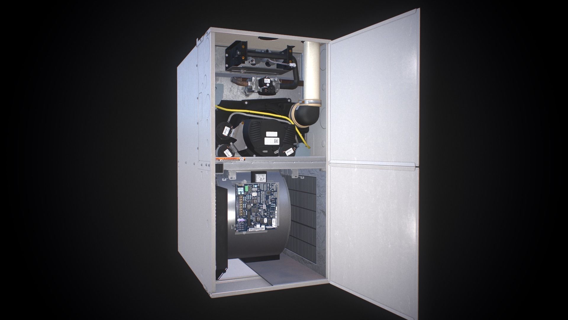 Carrier and Bryant Gas Furnace Low-poly 3D model_7