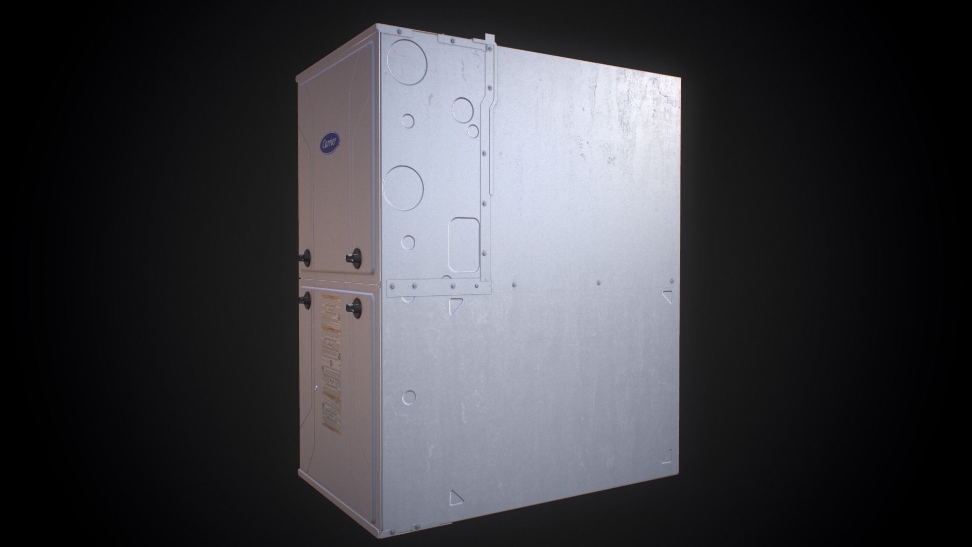 Carrier and Bryant Gas Furnace Low-poly 3D model_4