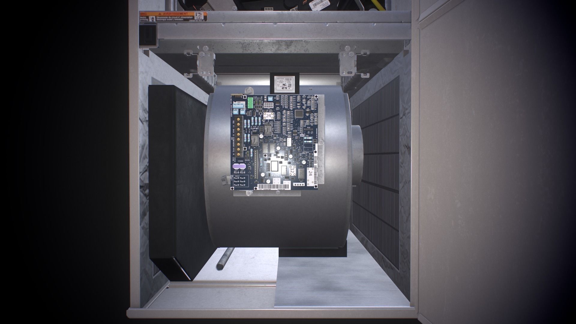 Carrier and Bryant Gas Furnace Low-poly 3D model_9