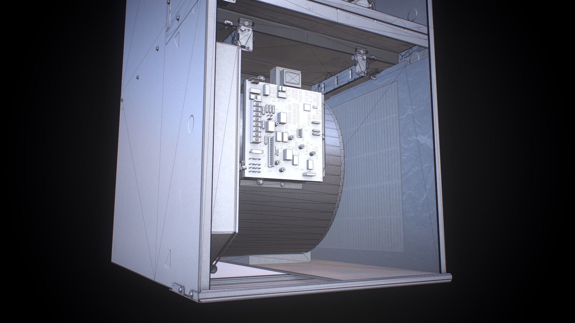 Carrier and Bryant Gas Furnace Low-poly 3D model_15