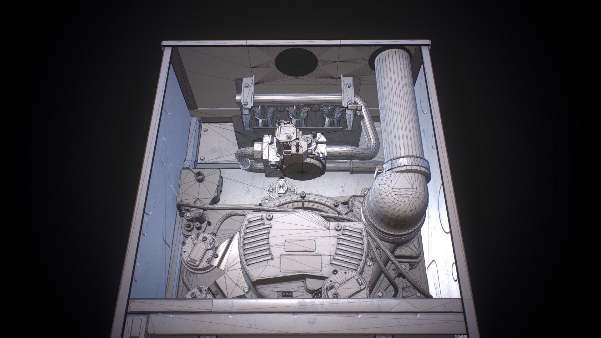 Carrier and Bryant Gas Furnace Low-poly 3D model_13