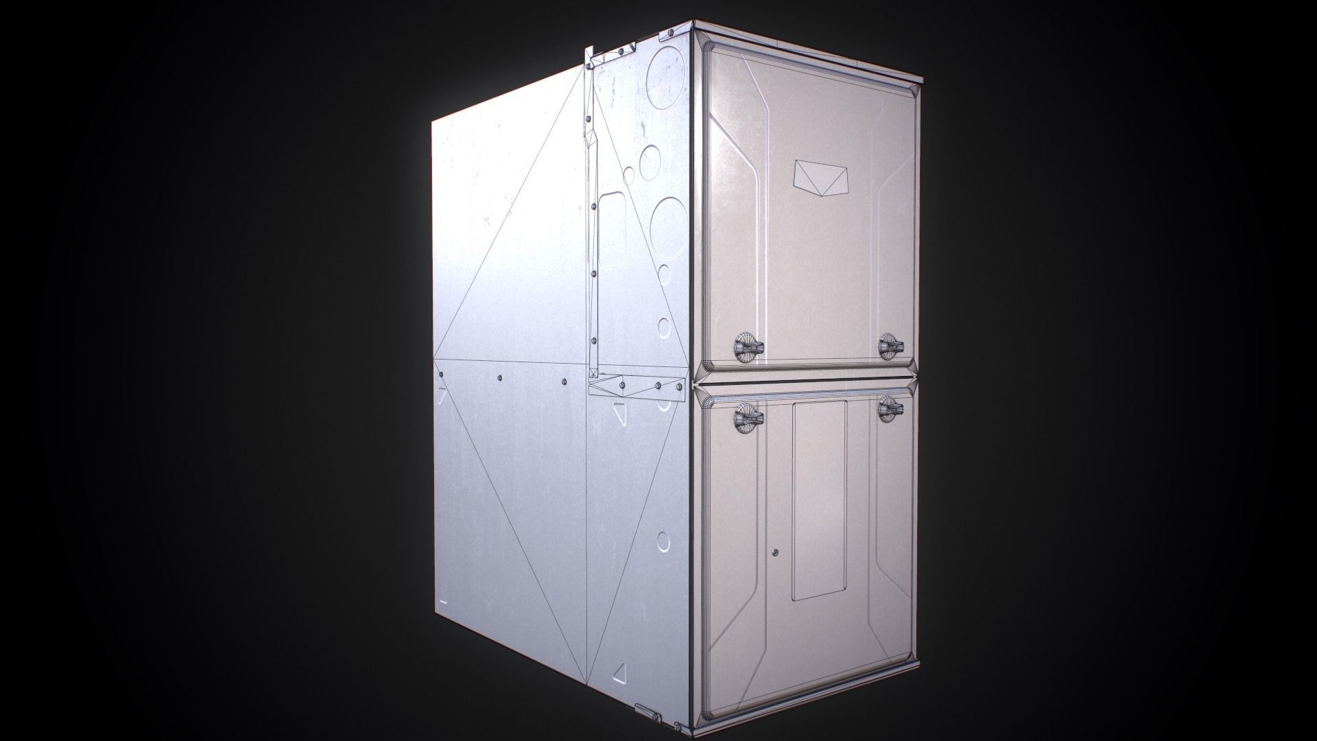 Carrier and Bryant Gas Furnace Low-poly 3D model_11