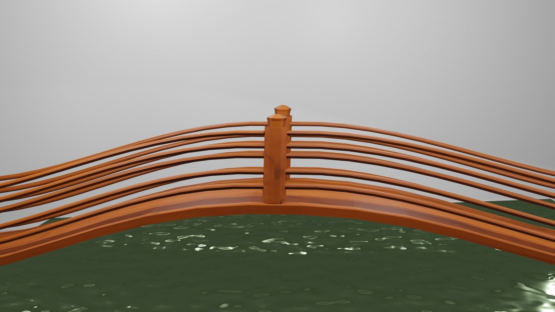 bridge across a pool Free 3D model_2