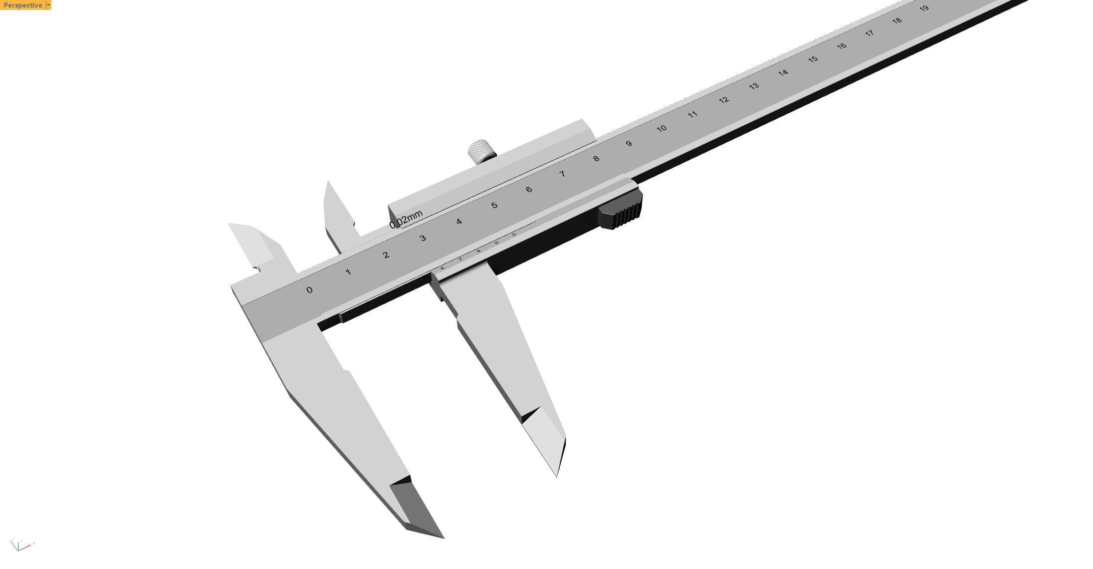Metal caliper 3D model 3D model_3