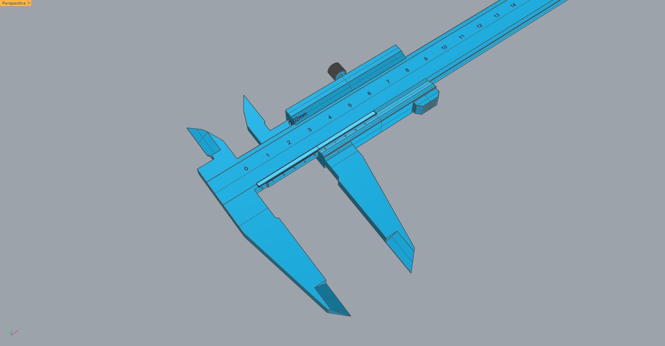 Metal caliper 3D model 3D model_13