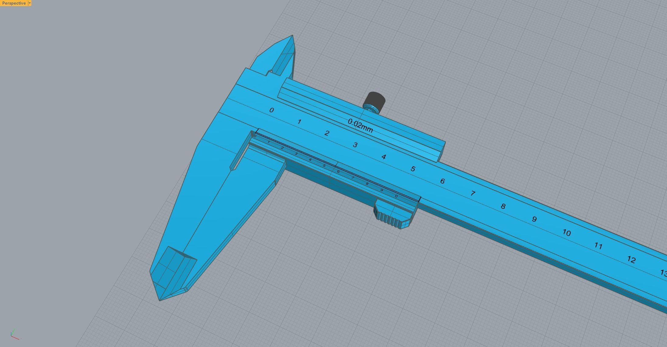 Metal caliper 3D model 3D model_10