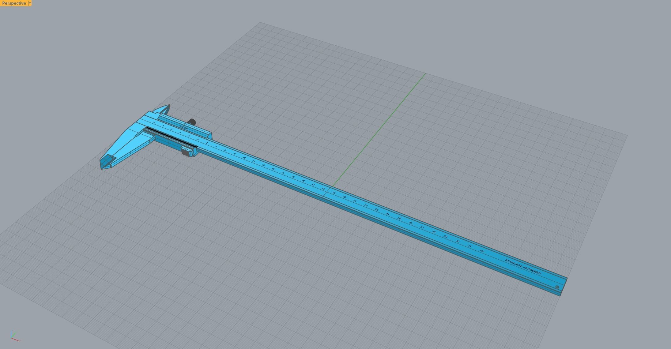 Metal caliper 3D model 3D model_11