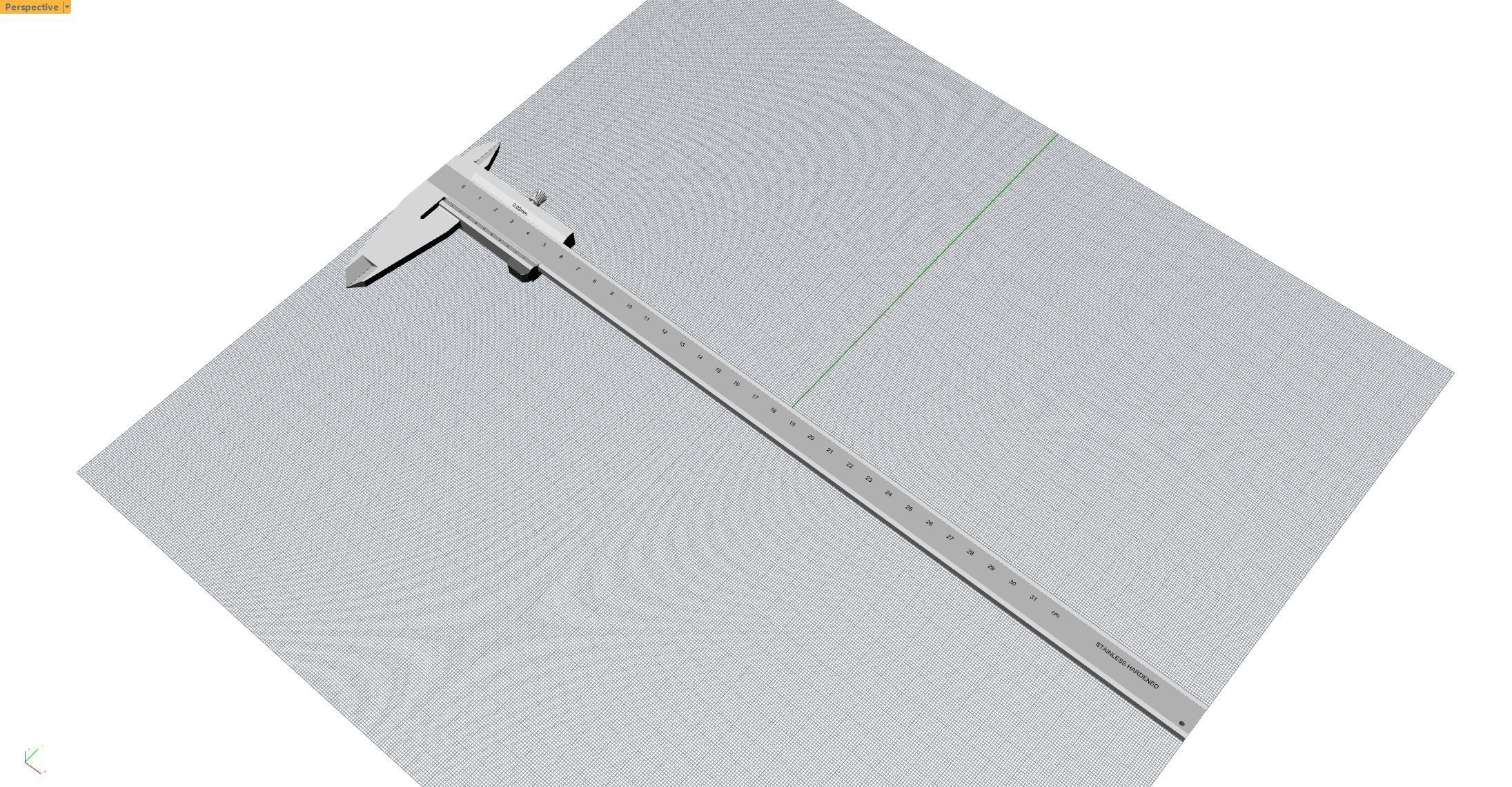 Metal caliper 3D model 3D model_8