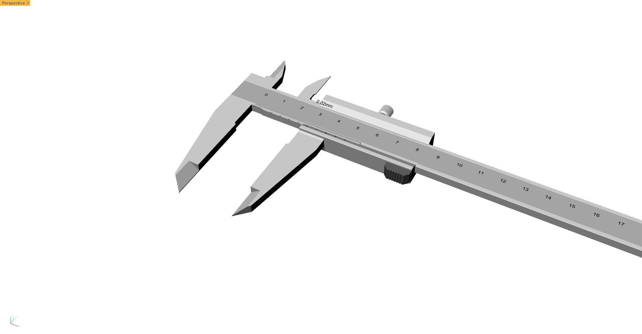 Metal caliper 3D model 3D model_4