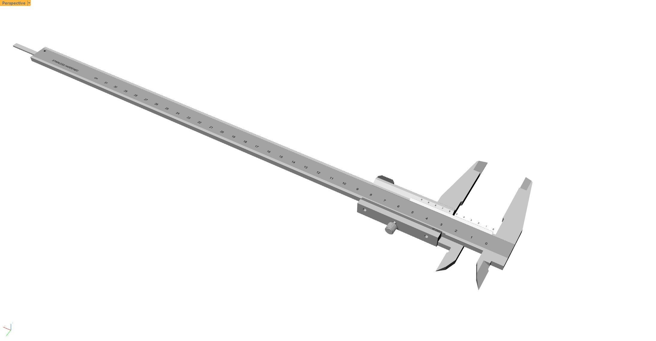 Metal caliper 3D model 3D model_5