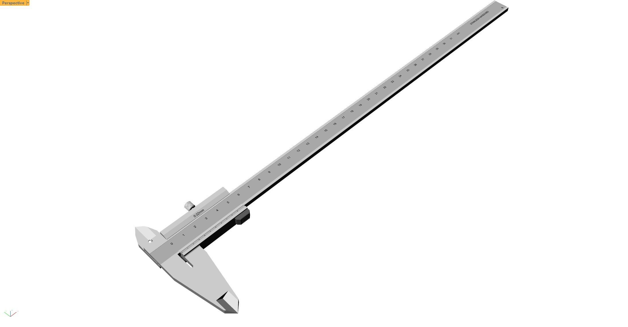 Metal caliper 3D model 3D model_6