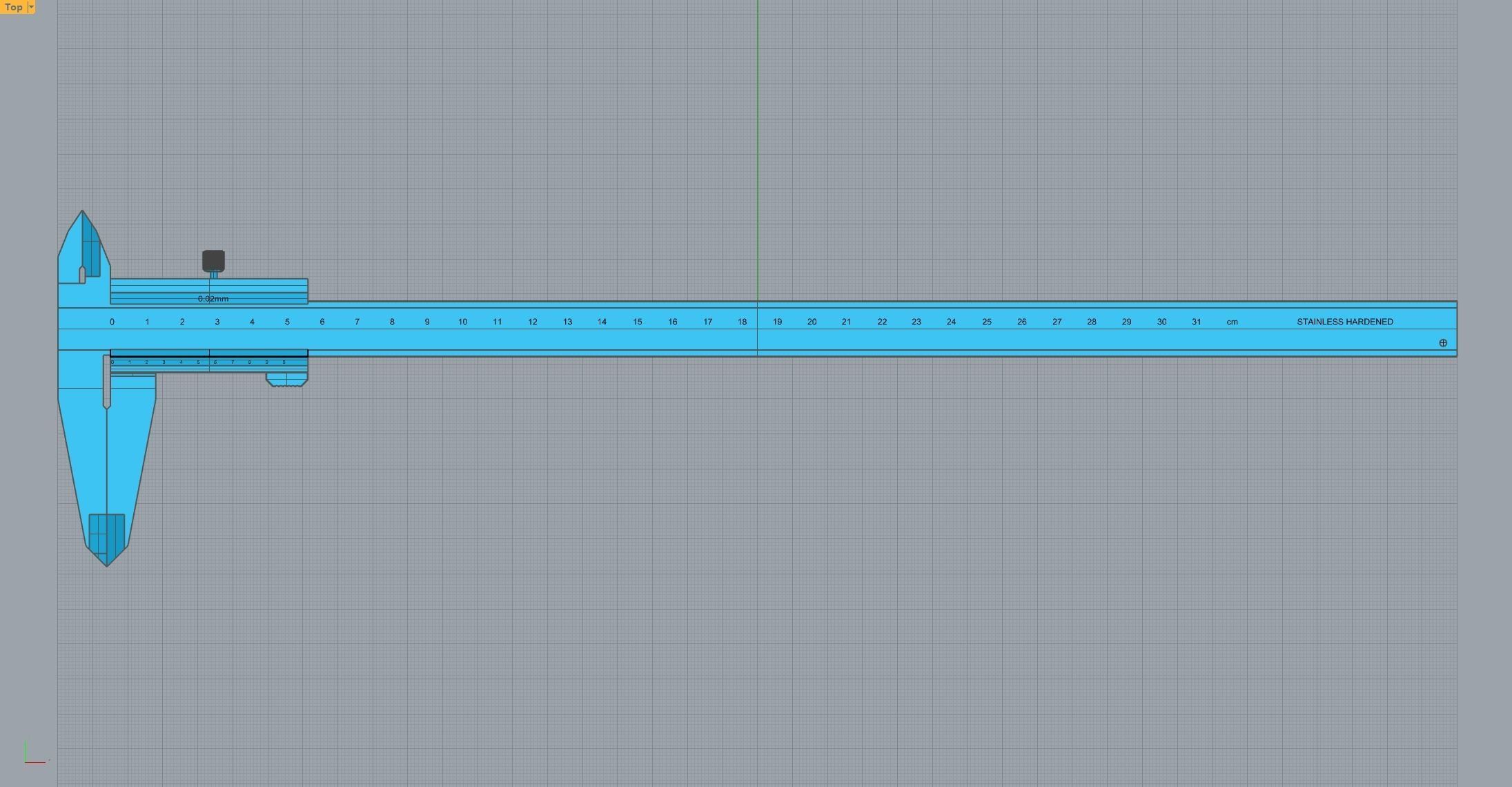 Metal caliper 3D model 3D model_12