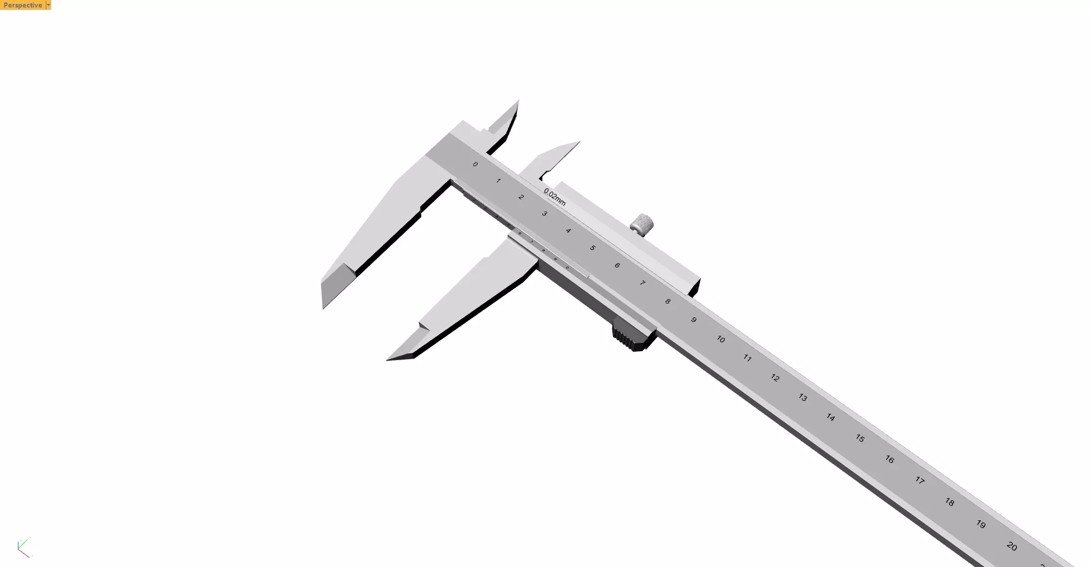 Metal caliper 3D model 3D model_0