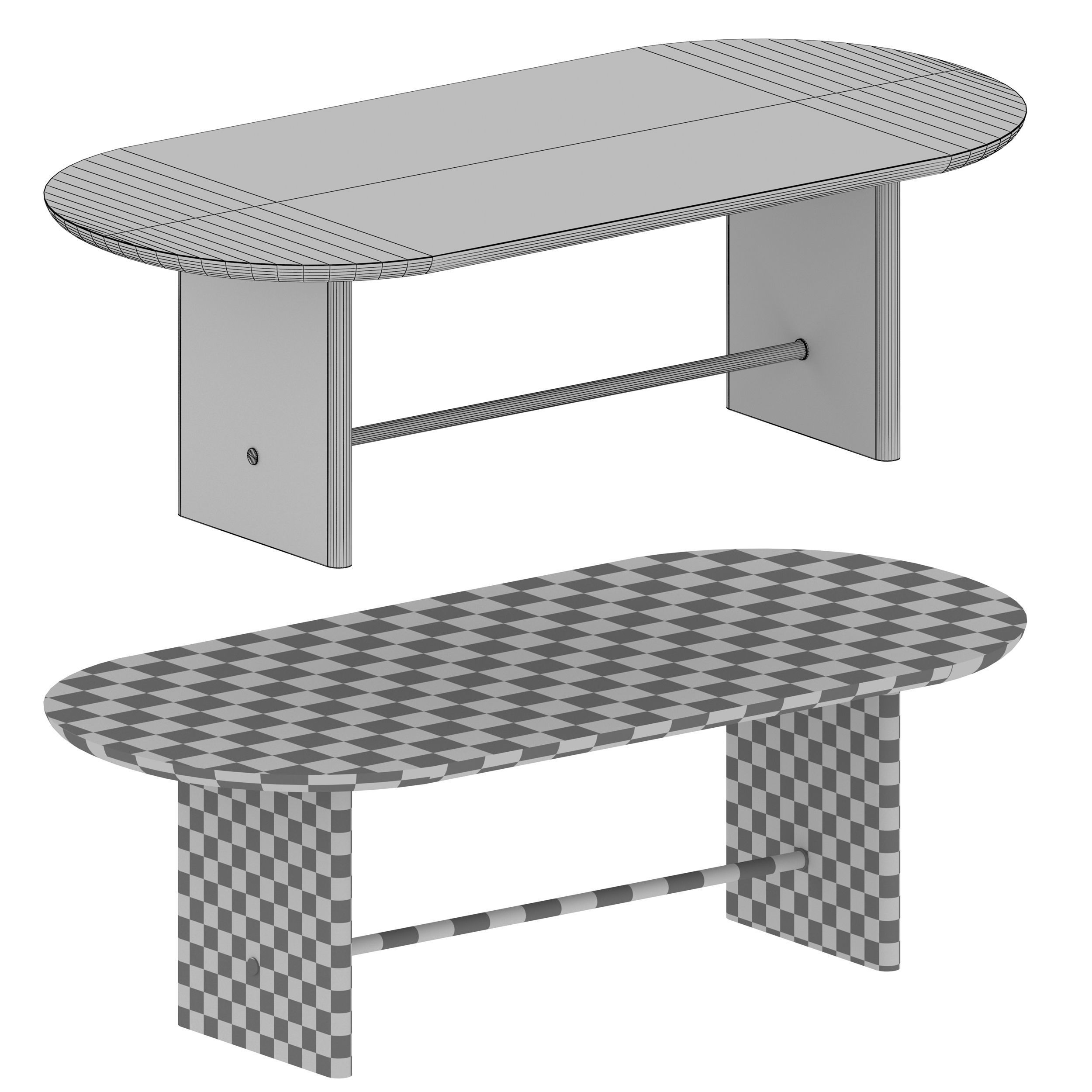 Oli Oval Dining Table Crate and Barrel 3D model_10