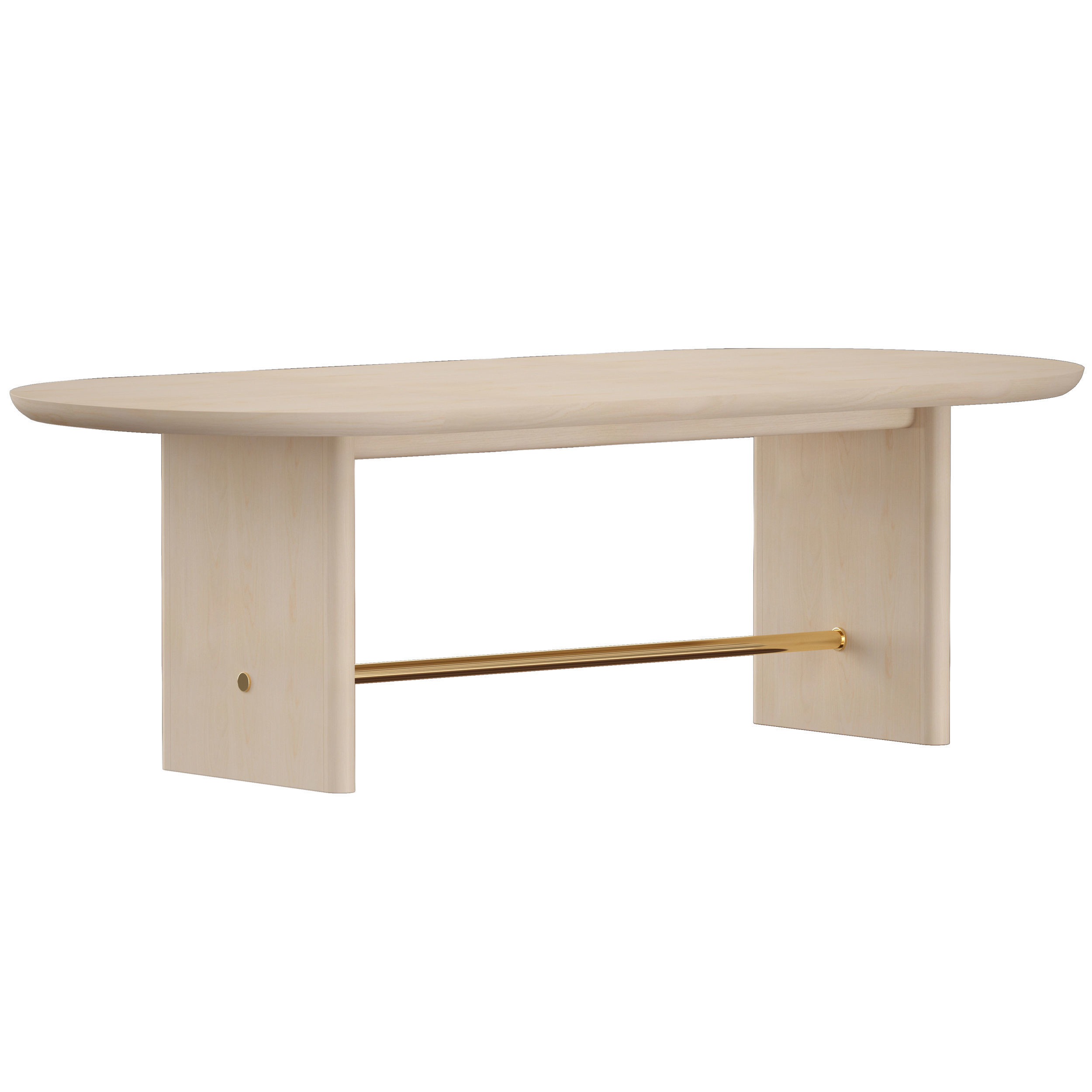Oli Oval Dining Table Crate and Barrel 3D model_3