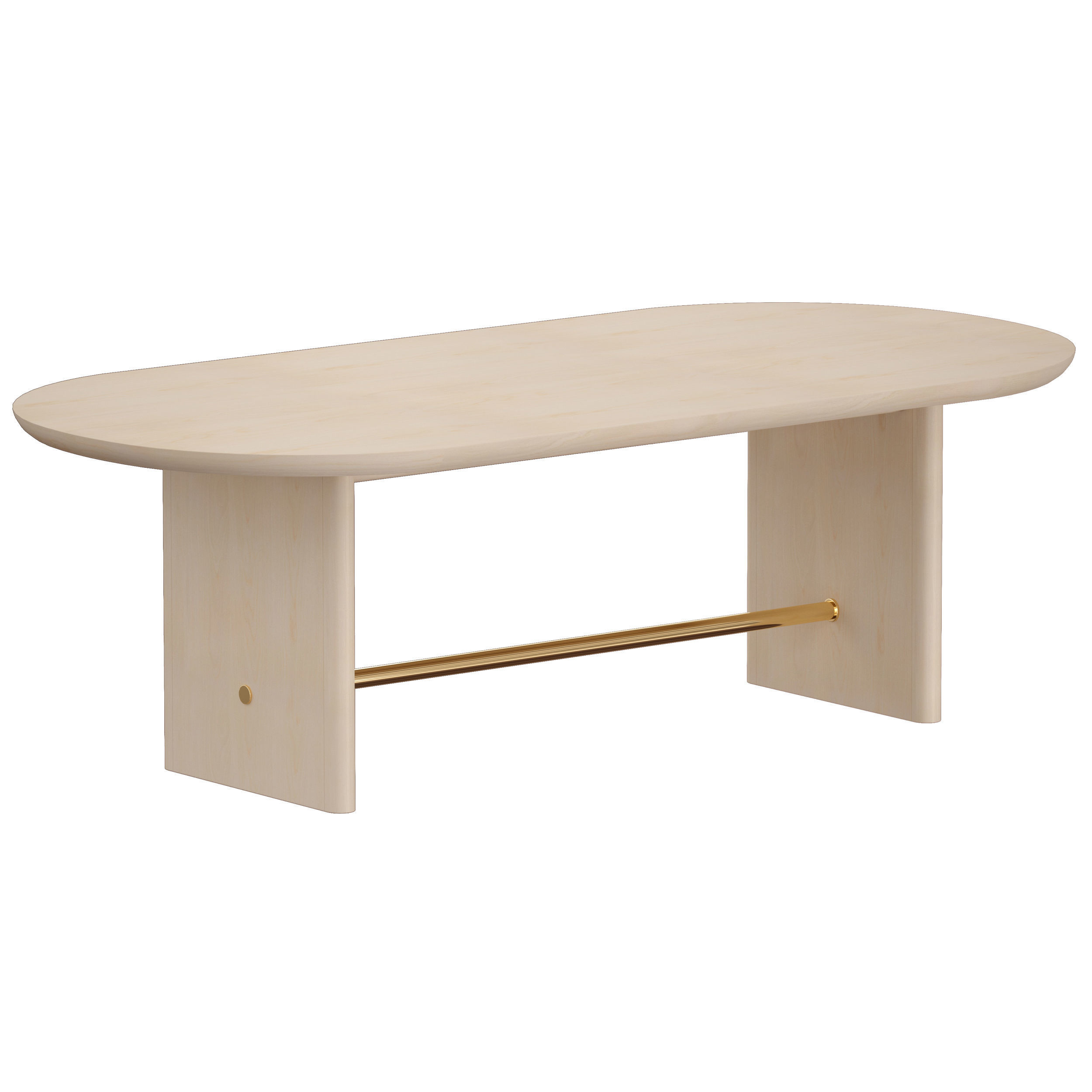 Oli Oval Dining Table Crate and Barrel 3D model_2